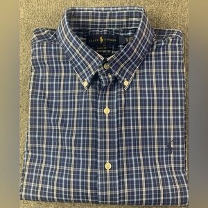 Ralph Lauren Classic Fit Mens Long Sleeve Button Down Shirt Size 2XL Blue